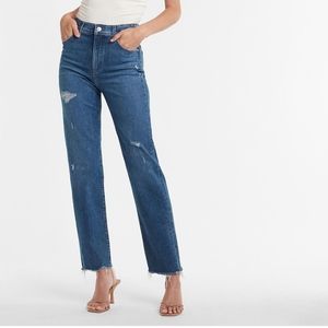 Express modern straight super high Rise jeans size 6/r med wash color NWOT